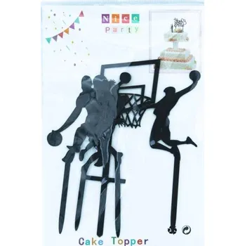 Jedlá dekorace na dort Dortisimo Zápich do dortu Basketbal (5 ks)