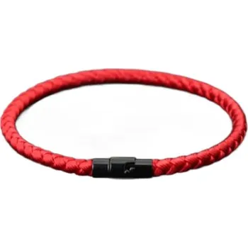 Náramek Lanový Magnetický náramek – červený 19,5 cm x 4 mm, unisex