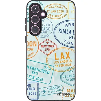 Pouzdro na mobilní telefon Picasee silikonový černý obal pro Samsung Galaxy A35 5G A356B - PASSPORT EDITION