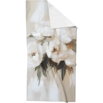 Rychleschnoucí osuška 75x160 světlé pivoňky