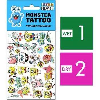 Tetování Smyvatelné tetování pro děti - SpongeBob