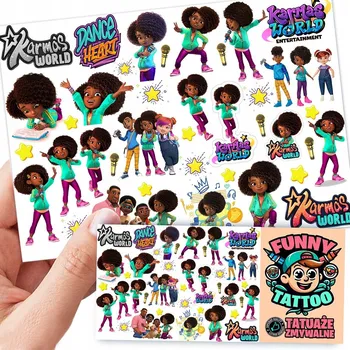 Odstranitelné tetování Tetování SVĚT KARMY KARMAS WORLD VTIPNÉ TETOVÁNÍ 1 ks