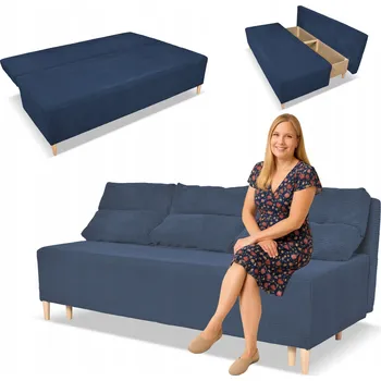 Pohovka Pohovka KIMO s funkcí spaní a úložným prostorem Family Meble Anafi, granátová barva, manšestr