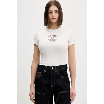 Tričko Tommy Jeans DW0DW21849 béžová 01X, vel. L