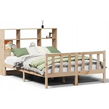 Postel Postel s regálem z masivního borovicového dřeva 228,5 x 166 x 110 cm