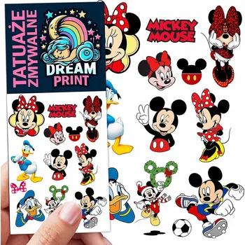Odstranitelné tetování DOČASNÉ OMYVATELNÉ TETOVÁNÍ PRO DĚTI - Mickey Mouse