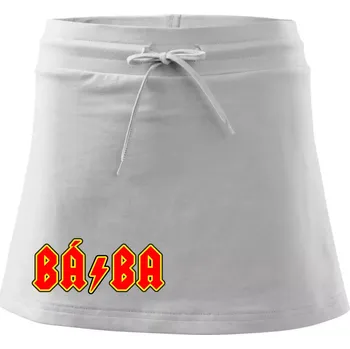 Dámská sukně Rocková rodina - babička - Sportovní sukně - two in one - S ( Bílá )
