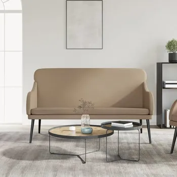 Otoman vidaXL Lavice 110 x 76 x 80 cm umělá kůže [351434] Barva: cappuccino