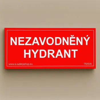 Traiva s.r.o. Nazavodněný hydrant Verze: Samolepka 210 x 80 mm tl. 0.1 mm - Kód: 08993