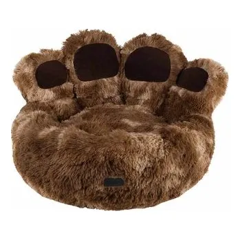 Pelíšek pro psa Nobby pelíšek kulatý Tlapka 60 x 18 cm / 39 cm hnědá