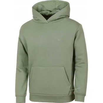 Chlapecká mikina 4F ZATEPLENÁ CHLAPECKÁ JUNIORSKÁ MIKINA KLOKANKA S KAPUCÍ / vel 158