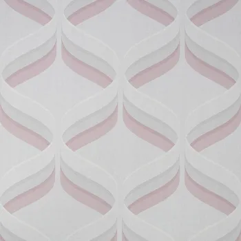 Tapeta Tapeta geometrické vlny šedá růžová moderní