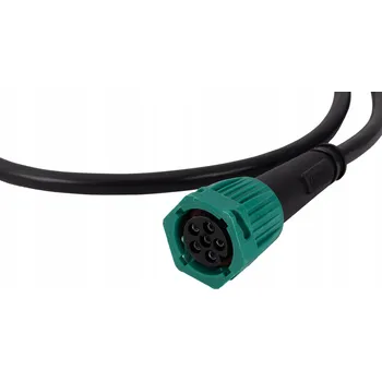 Auto elektroinstalace Bajonetová zástrčka 6-PIN pravá FRISTOM pro přívěs, vozík, zelená, kabel 1 m
