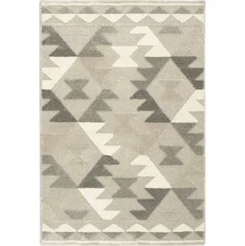 Koberec 120x170 cm KOBEREC DVOUÚROVŇOVÝ SHAGGY AZTÉCKÝ ŠEDÝ