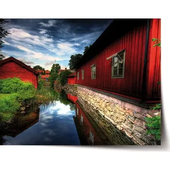 Plakát Sablio Plakát Červený dům - 60x40 cm