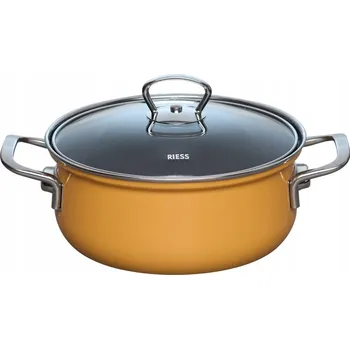 Hrnec Nízký smaltovaný hrnec 2 l Riess ORANGE 20 cm