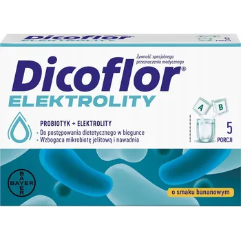 Speciální výživa Dicoflor Elektrolyty s banánovou příchutí 10 sáčků. Podpora při průjmu