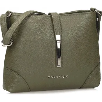 Toscanio kabelka kabelka přes rameno přírodní kůže zelená