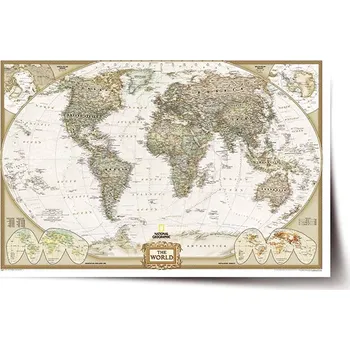 Plakát Sablio Plakát Mapa světa - 120x80 cm