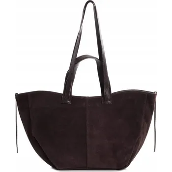 Kabelka Solome shopper kabelka z pravé semišové kůže – hnědá