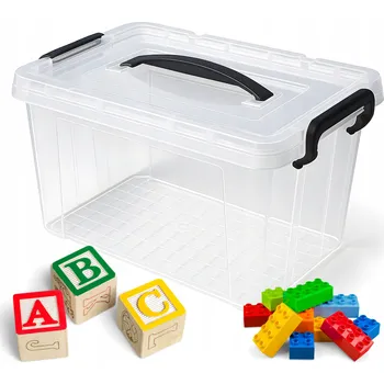 Úložný box Kontejner 30l s víkem a klipsy průhledný úložný box