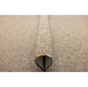 Koberec KOBEREC SMYČKOVÝ BÉŽOVÝ KRÉMOVÝ MĚDĚNÝ MELÍR NA FILCU DO LOŽNICE LUTON 150x300 cm