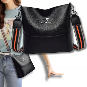 Kabelka Kabelka psaníčko EdiBazzar , eko kůže černá