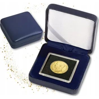 Sběratelství Krabička Leuchtturm Quadrum Nobile na 1 minci modrá