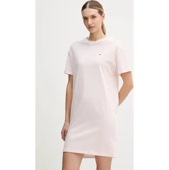 Dámská noční košile Bavlněná noční košile Tommy Hilfiger dámská, červená barva, UW0UW05767 03X, vel. L