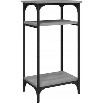 Konferenční stolek Industriální odkládací stolek, šedý dub sonoma, 40x30x75 cm, ocel/dřevotříska