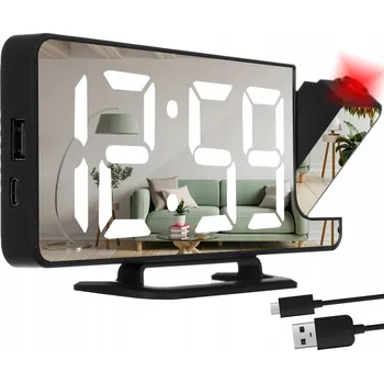 Hodiny LED DIGITÁLNÍ PROJEKTOR BUDÍK BATERIOVÉ NAPÁJENÍ DIGITÁLNÍ HODINY S UKAZATELEM TEPLOTY