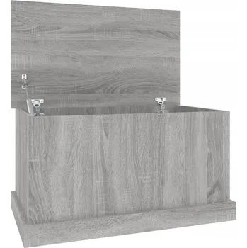 Úložný box Úložný box s víkem, šedý dub sonoma, 70x40x38 cm
