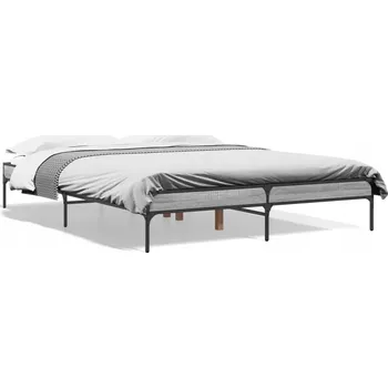Postel Rám postele šedý dub sonoma 203 x 153 x 30 cm
