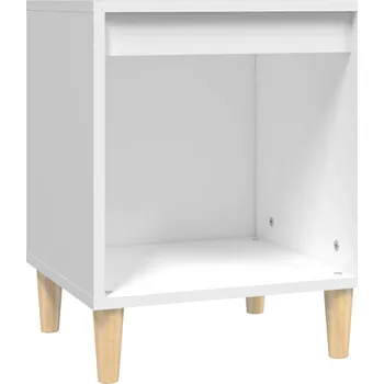 Noční stolek Elegantní bílá noční stolek z dřevěného materiálu 40x35x50 cm