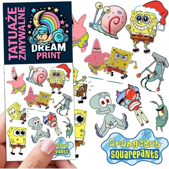 Odstranitelné tetování Smyvatelné tetování pro děti - SpongeBob