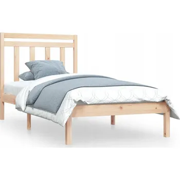 Postel Borovicový Rám postele 205,5 x 95,5 x 31 cm, neošetřené dřevo (surový stav), pro matrace 90 x 200 cm