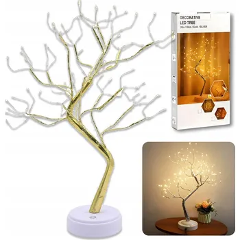 Vánoční dekorace Vánoční Stromeček Ozdobný Svítící LED Světýlka Bílá Teplá