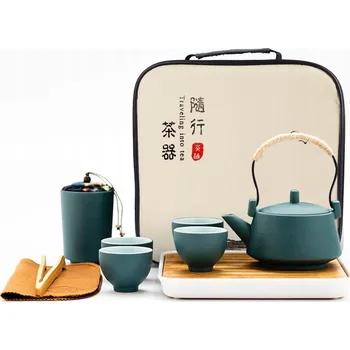 Konvice na čaj Konvice tradiční keramická Arete 0,16 l modrá, zelená