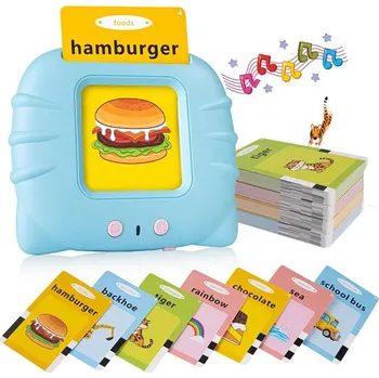 Hračka pro nejmenší ČTEČKA KARET PRO VÝUKU ANGLIČTINY PRO DĚTI - 224 SLOVÍČEK - MODRÁ