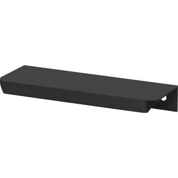 Nábytkové kování Nábytková úchytka hranová ČERNÁ MATNÁ LOFT lehká zaoblená UA06R 43,6 cm