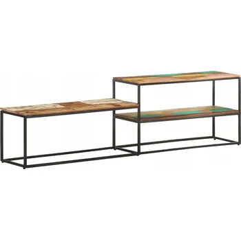 Televizní stolek Industriální TV stolek z recyklovaného dřeva, 180x30x50 cm, vícebarevný