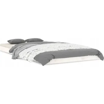 Postel Rám postele z masivního borovicového dřeva, bílý, 203,5 x 104 x 9 cm