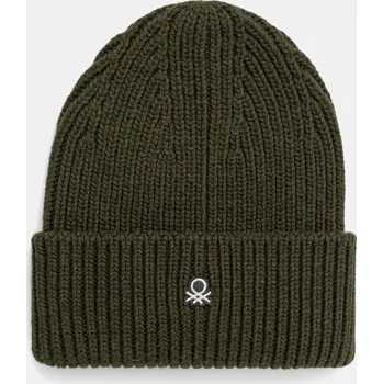 Čepice Čepice s příměsí vlny United Colors of Benetton 12PAUA00X zelená 78X, vel. S