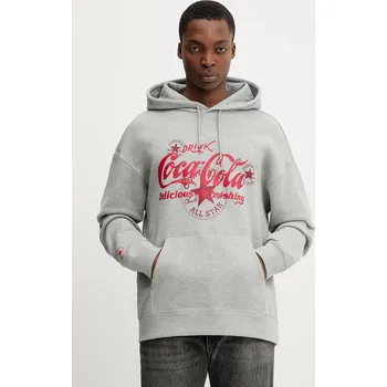 Dámská mikina Bavlněná mikina Converse x Coca Cola CVM5H502 šedá 90X, vel. XL