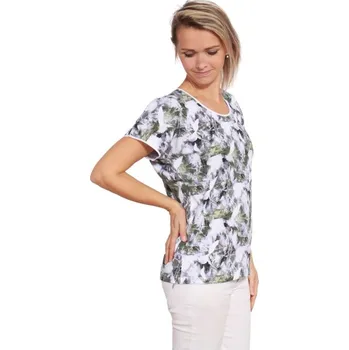 Pánské tričko Tričko krátký rukáv DELTA bílo-khaki XXL