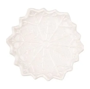 Dekorace vločka z keramiky 15 x 3 x 15 cm