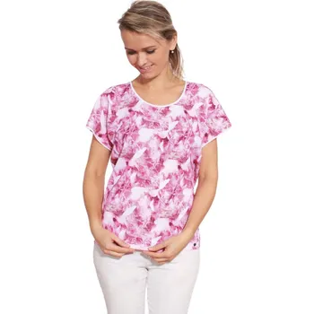 Pánské tričko Tričko krátký rukáv DELTA bílo-růžová M