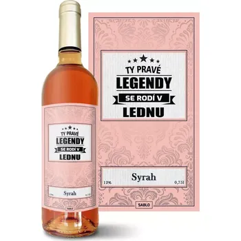 Víno Sablio Růžové víno Ty pravé legendy se rodí v lednu: 0,75 l