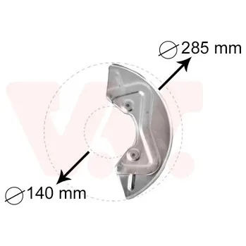 Brzdový kotouč Ochranný plech proti rozstřikování, brzdový kotouč VAN WEZEL 5826371