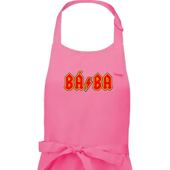 Kuchyňská zástěra Rocková rodina - babička - Dámská zástěra na vaření - Univerzální velikost ( Růžová )